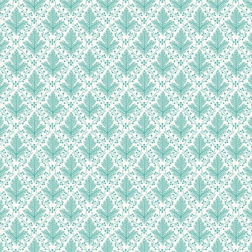 Leaf Trellis Wallpaper - Aqua