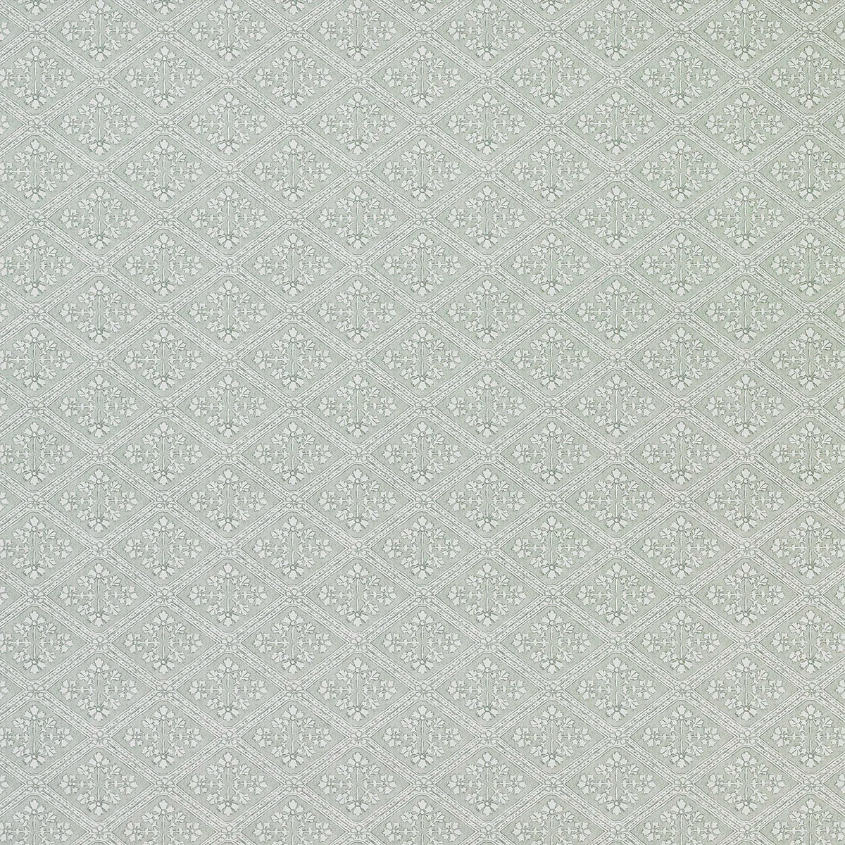 Diamond Trellis Wallpaper - Duck Egg