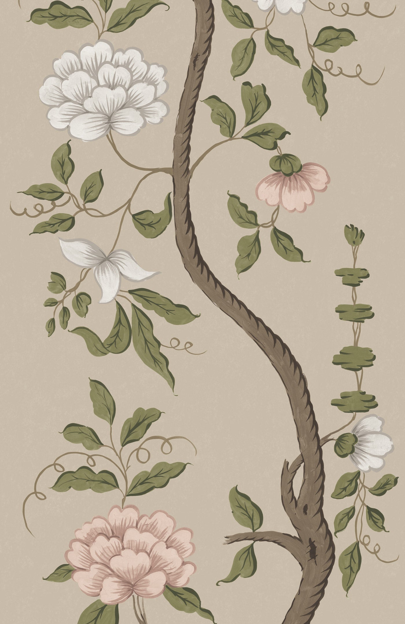 Drottningholm Tree Wallpaper - Parchment Small