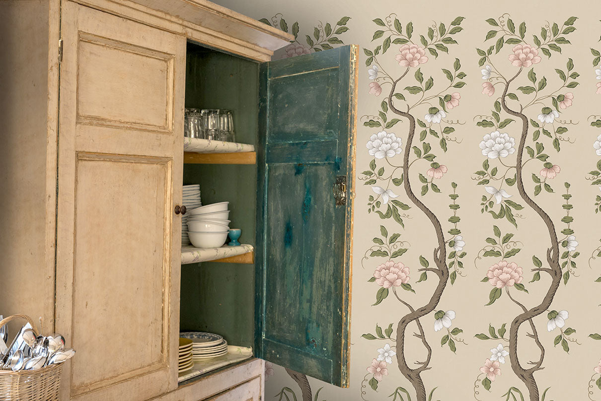 Drottningholm Tree Wallpaper - Parchment Small