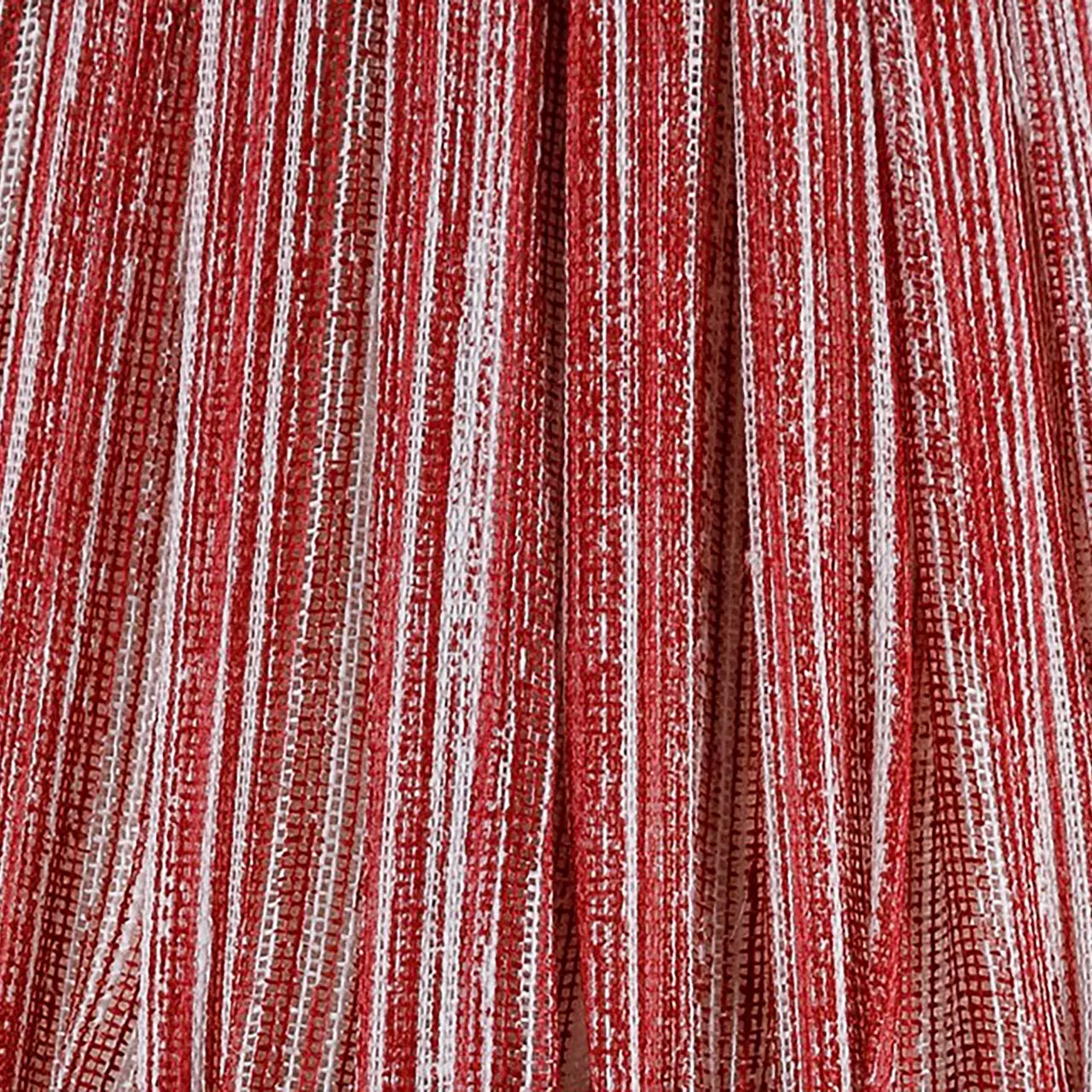 Strie Lampshade Fabric - Red