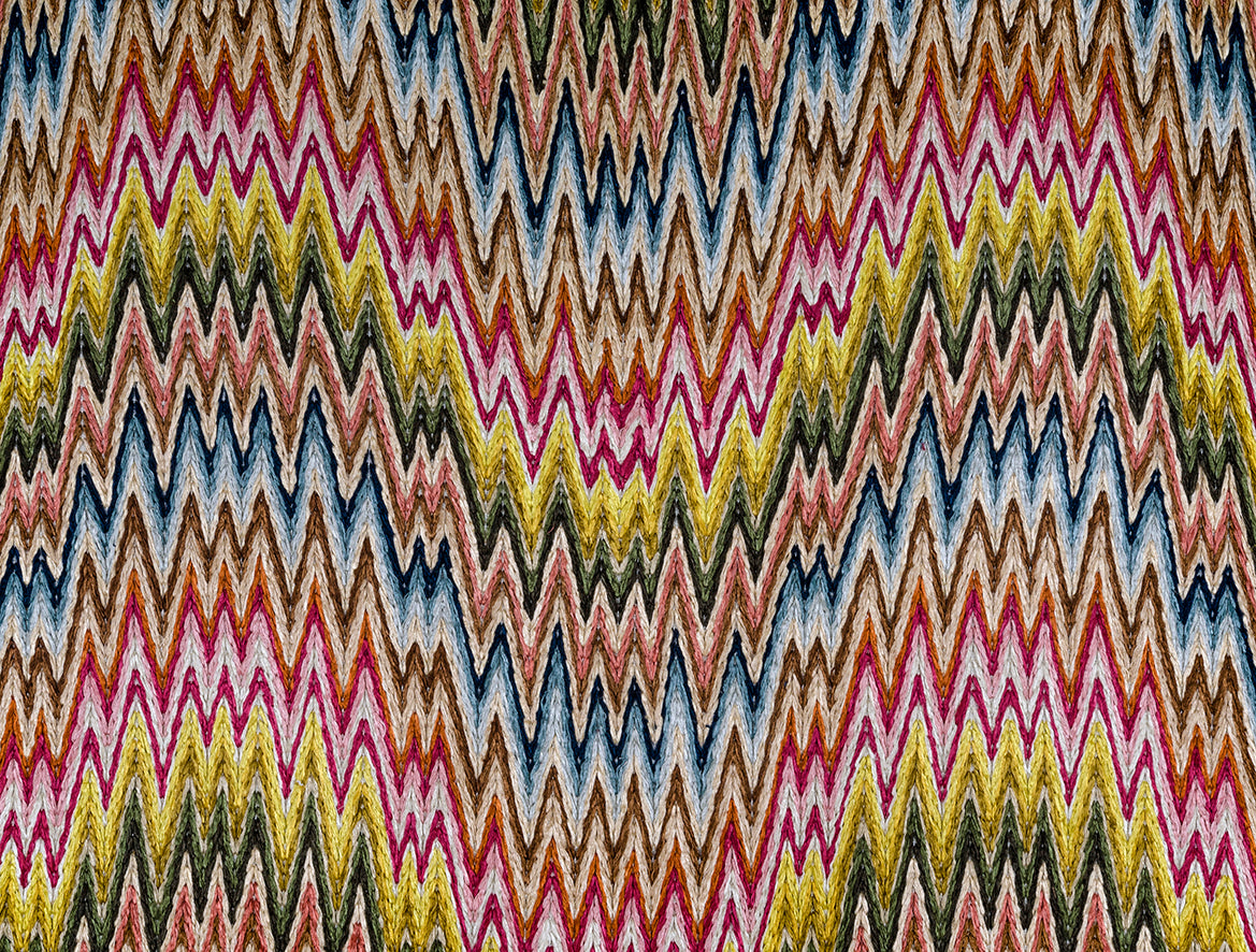 Rouen (flame stitch) - thick thread - Multi – Wells Abbott | To