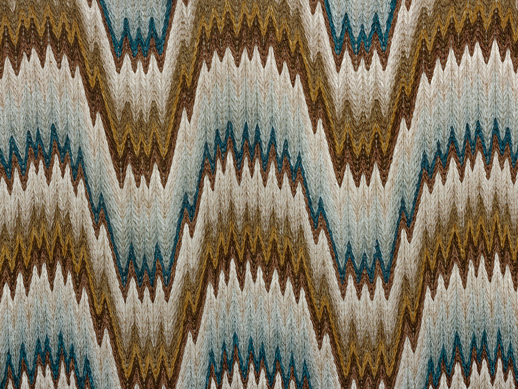 Rouen (flame stitch) - thin thread - Blue