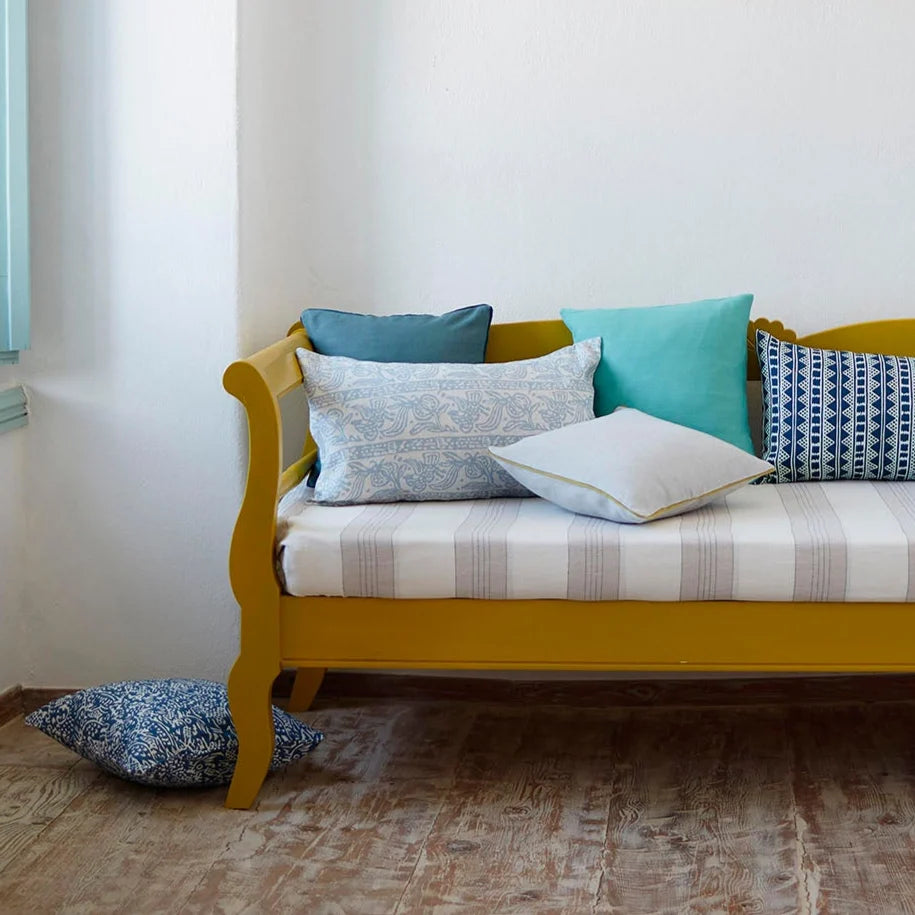 Broad Stripe Linen (Horizontal stripes) - Natural / White