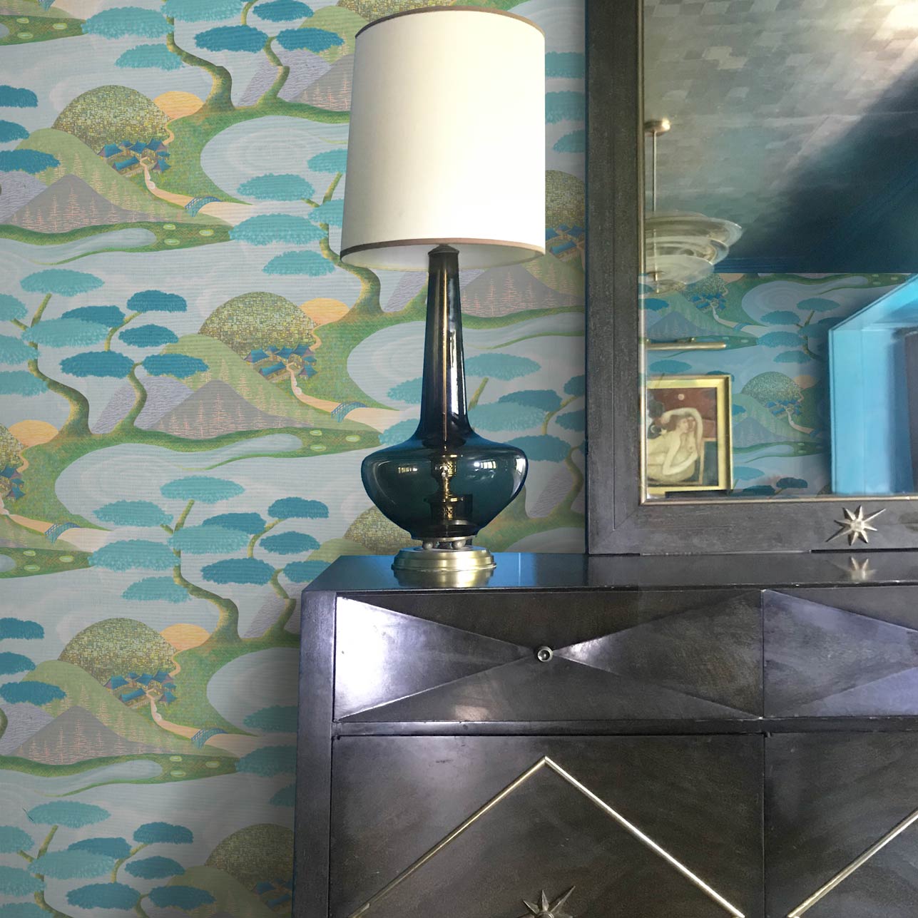 Fortune River Wallpaper - East on Grasscloth