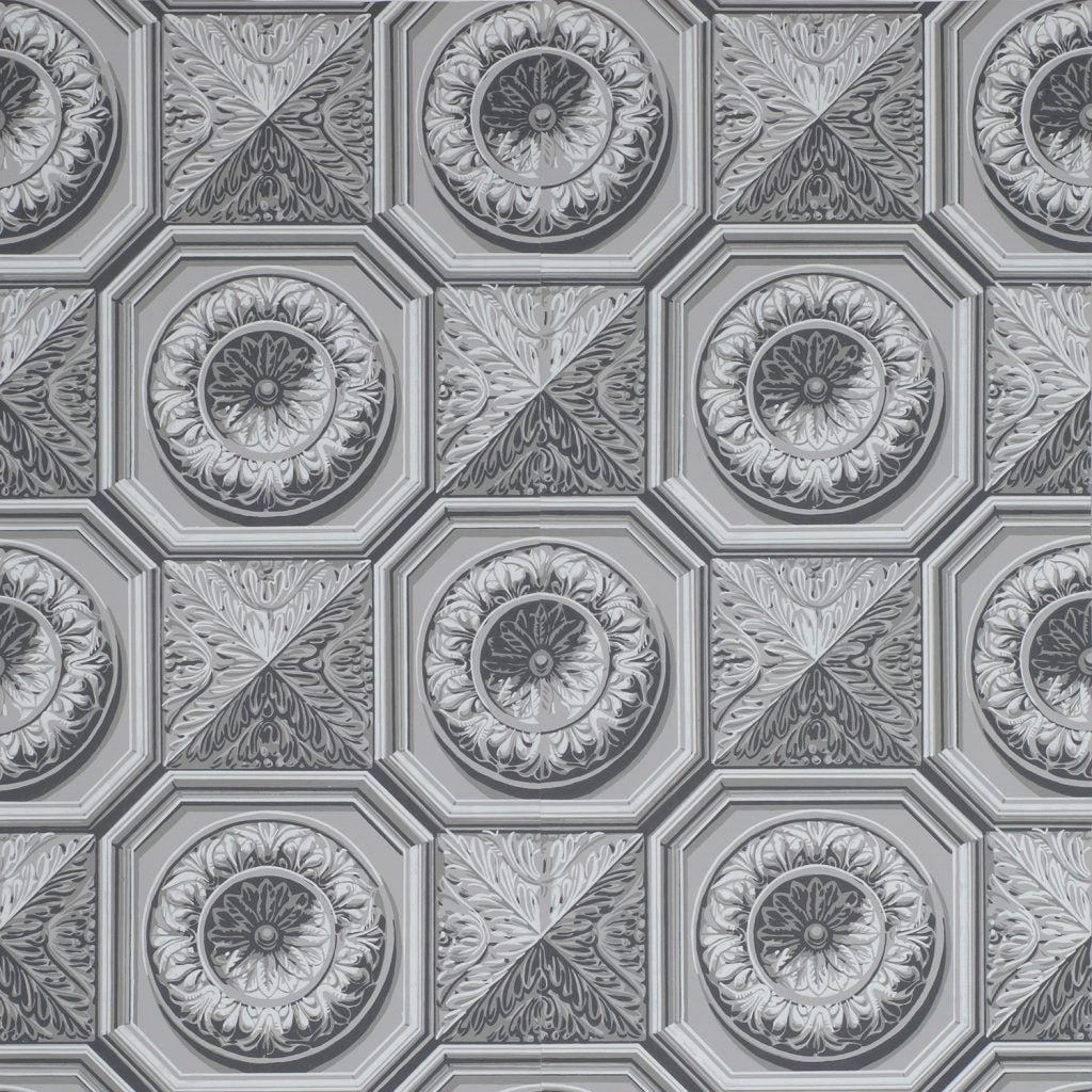 French Coffered Wallpaper - A