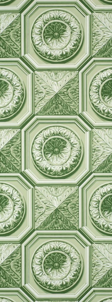 French Coffered Wallpaper - D