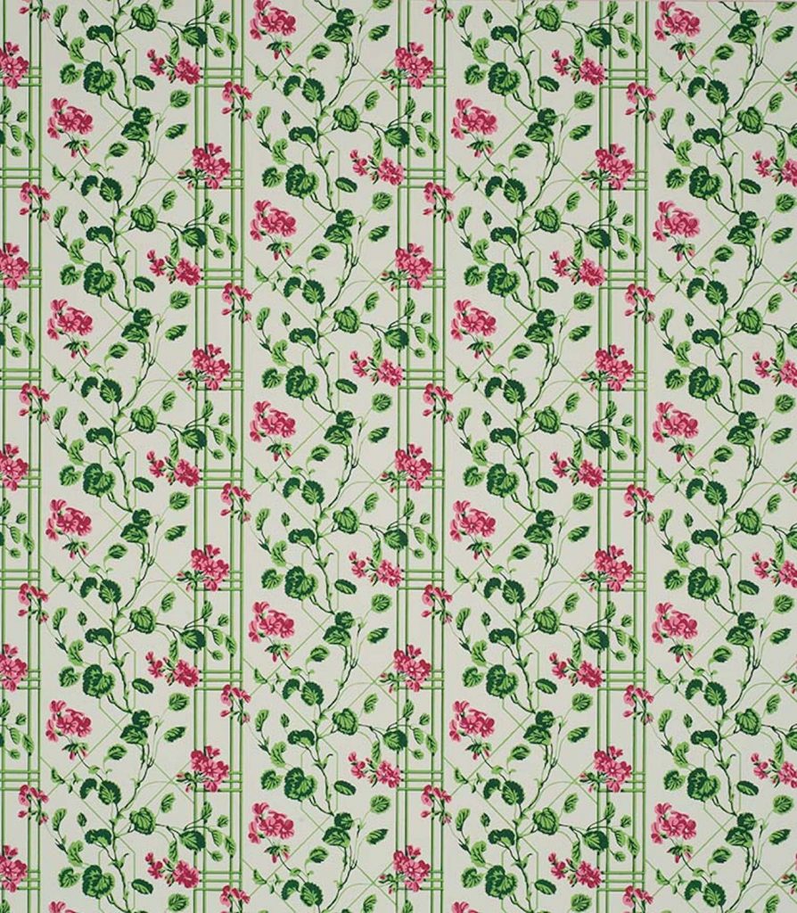 Geranium Trellis Wallpaper - A
