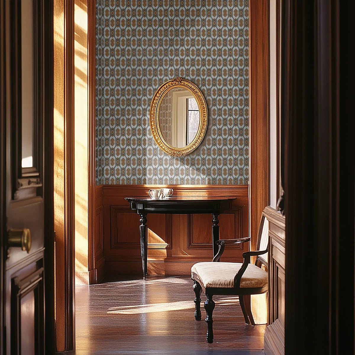Stained Glass Wallpaper - Tigers Eye