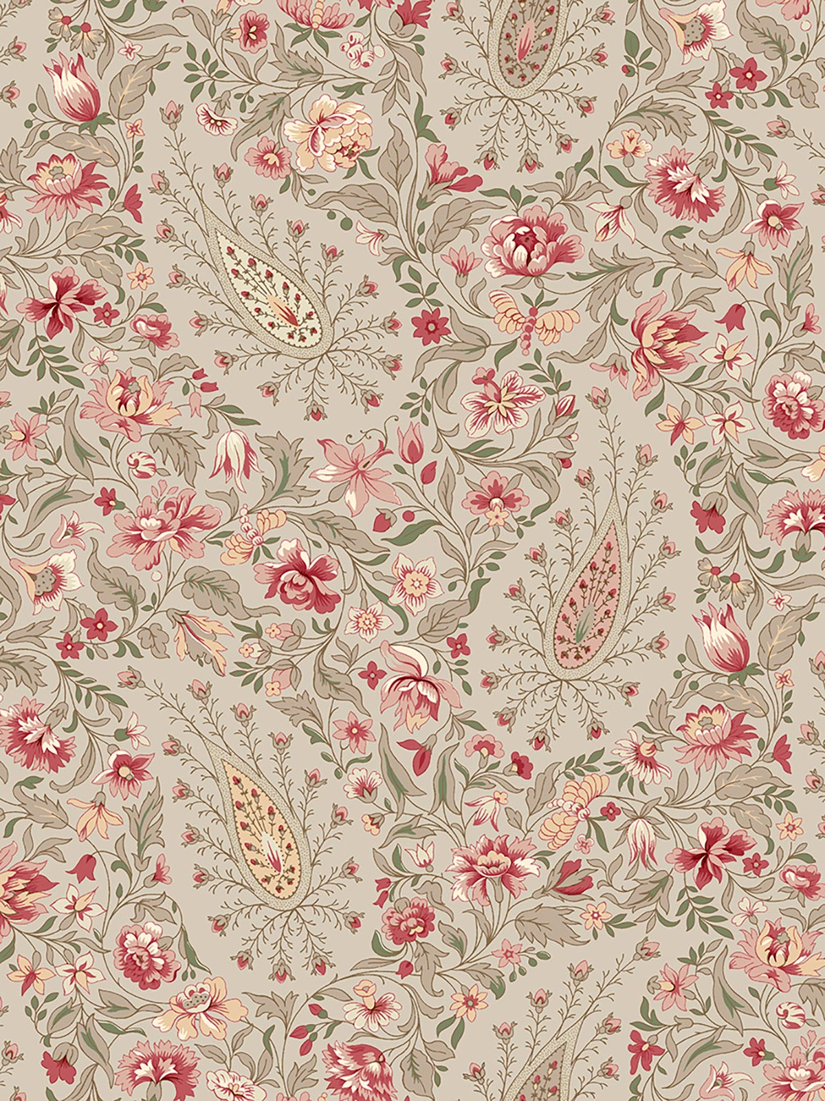 Isabelle Wallpaper - Gris Souris