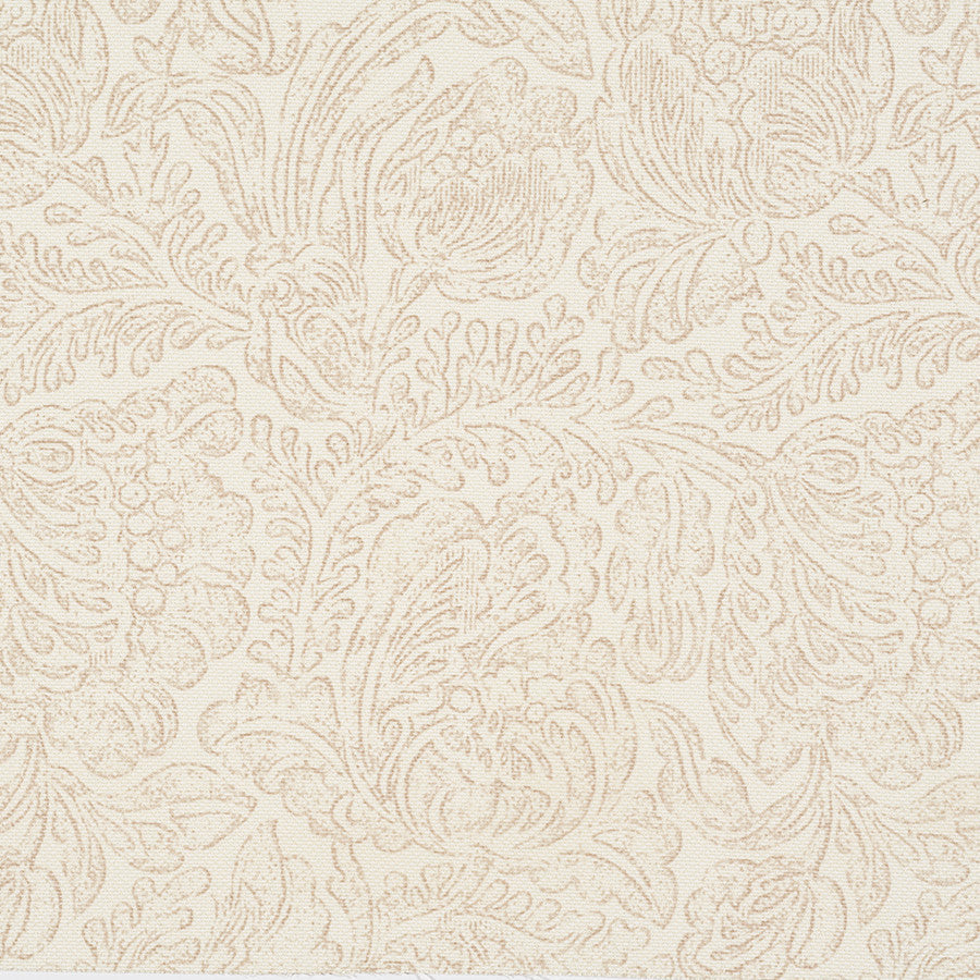 Woodblock Flower - Beige