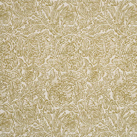 Woodblock Flower - Olive