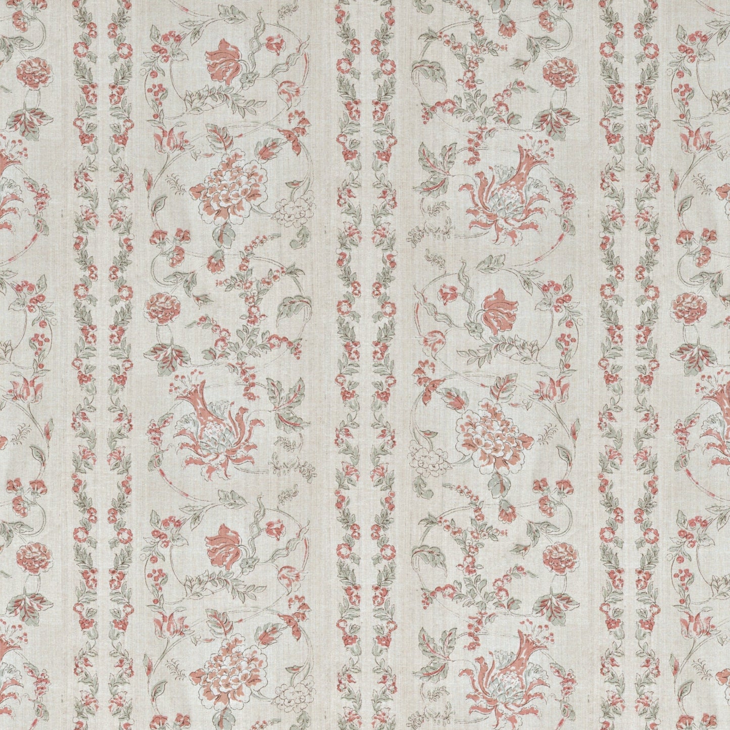 Josephine Silk - Terracotta/Sage