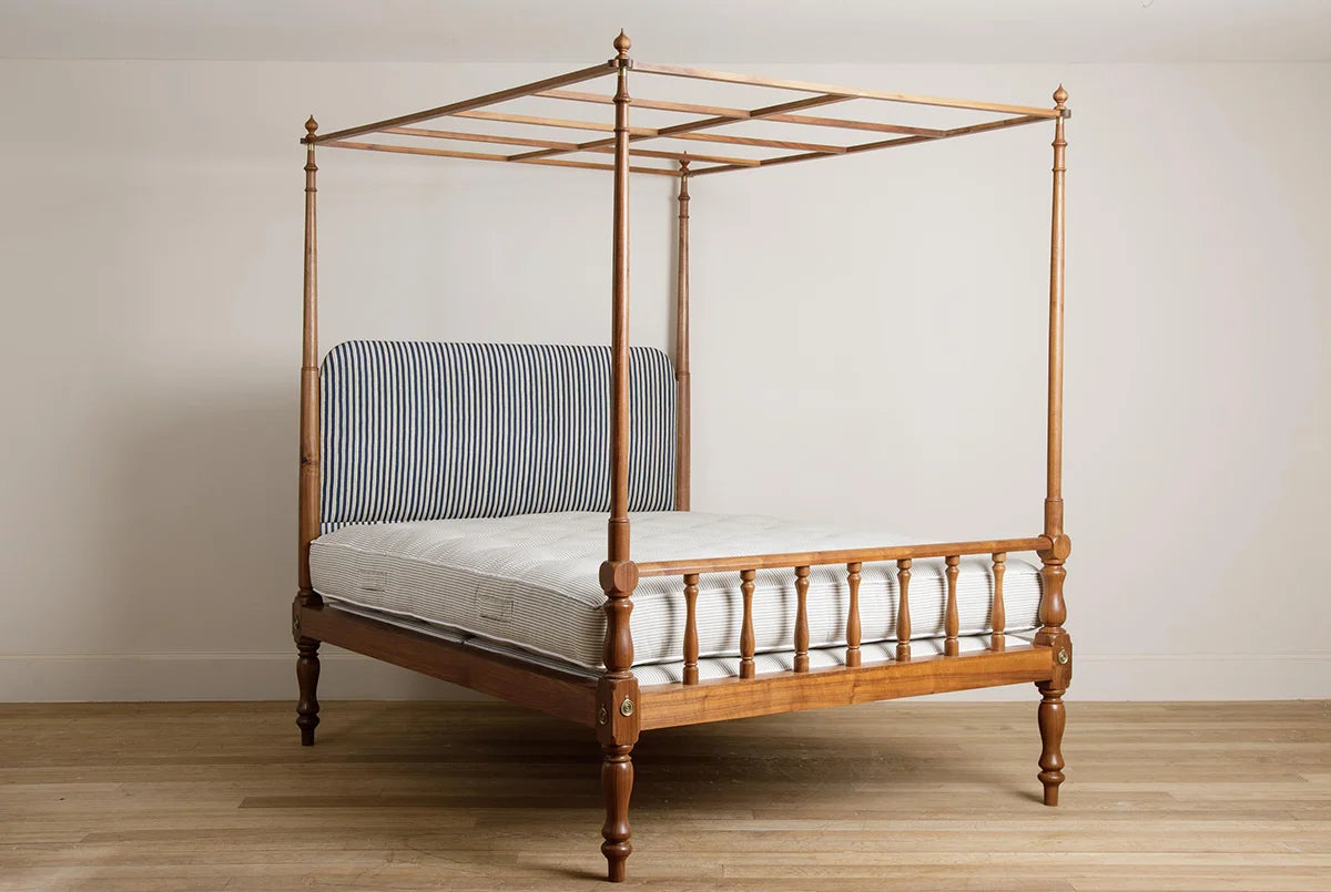 Bala Bed Queen - Teak Finish, Solid American Black Walnut