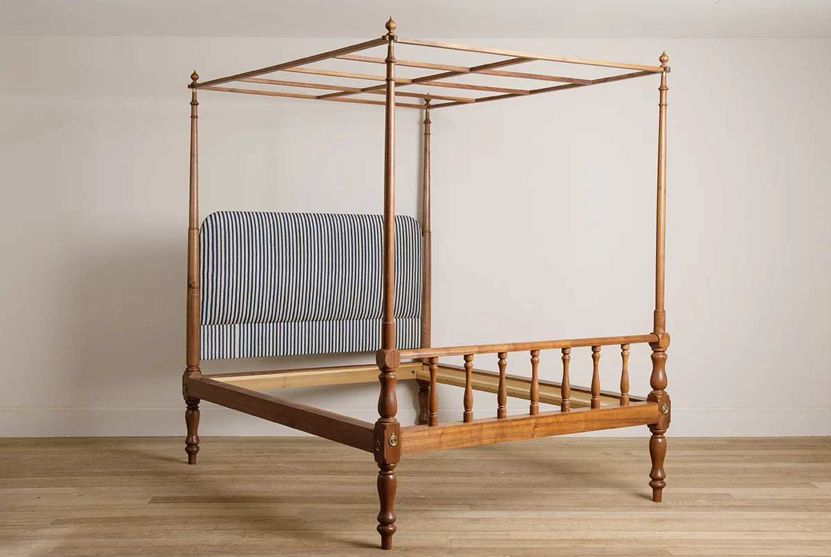 Bala Bed Queen - Teak Finish, Solid American Black Walnut