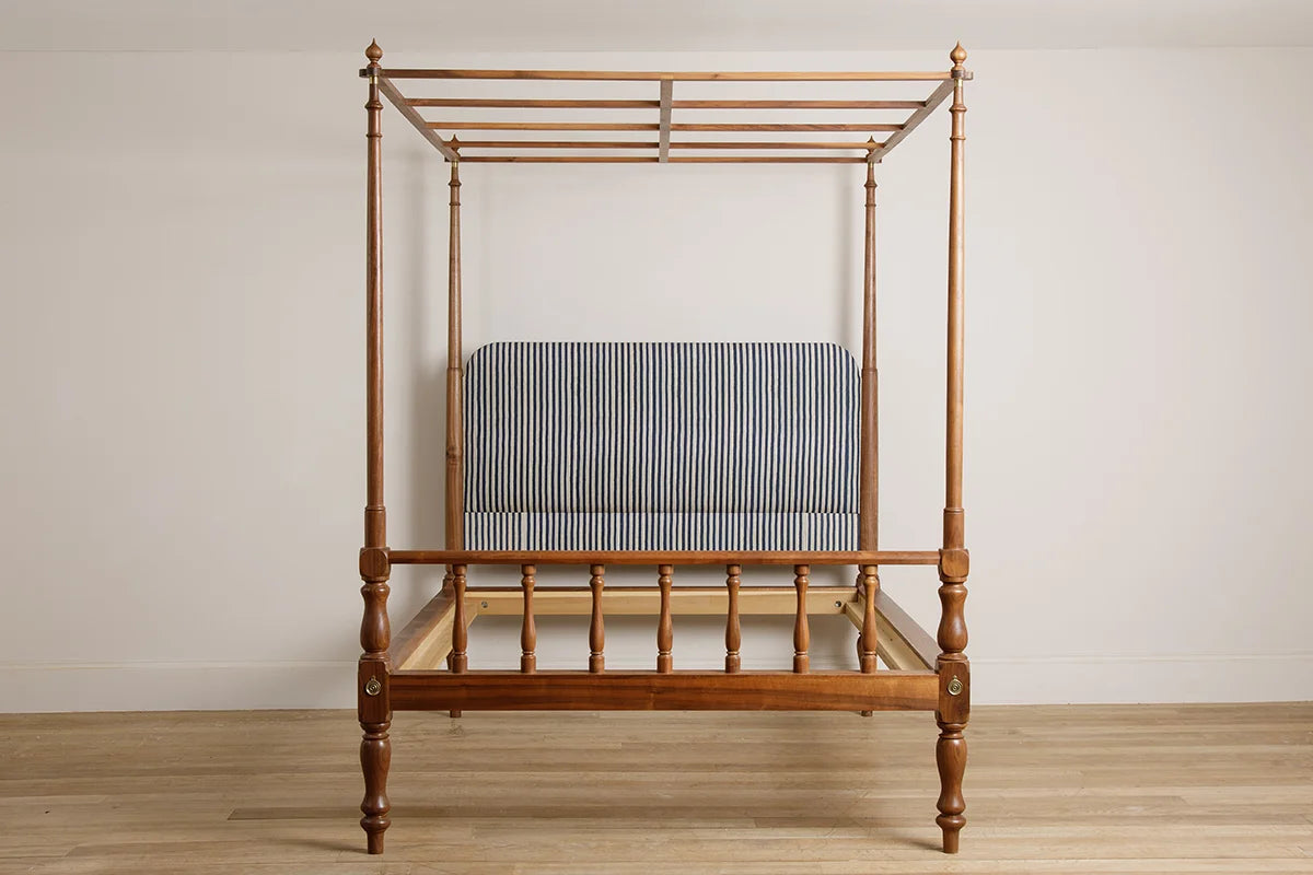 Bala Bed Queen - Teak Finish, Solid American Black Walnut