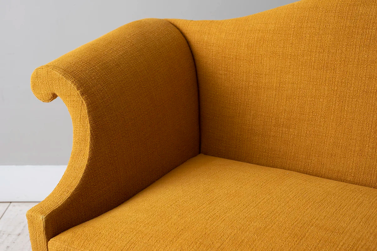 Camelback Sofa - Walnut - antique mahogany finish
