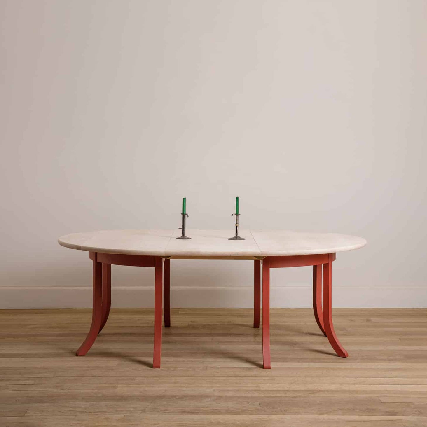 Tumnus Dining Table - Solid beech base with painted finish. Solid sycamore top