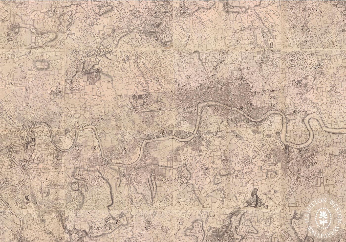 London Map, Georgian Wallpaper - 1