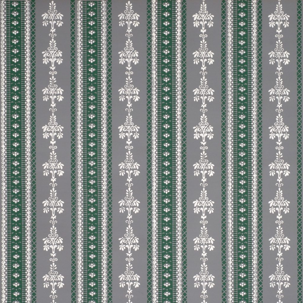 Ornament and Stripe - A Grey/Green