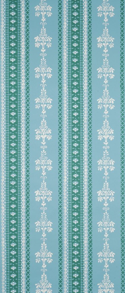 Ornament and Stripe Wallpaper - D