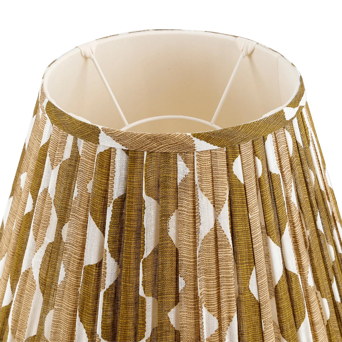 16 Inch Round Gathered Bedwyn Lampshade - Neutral Whittle