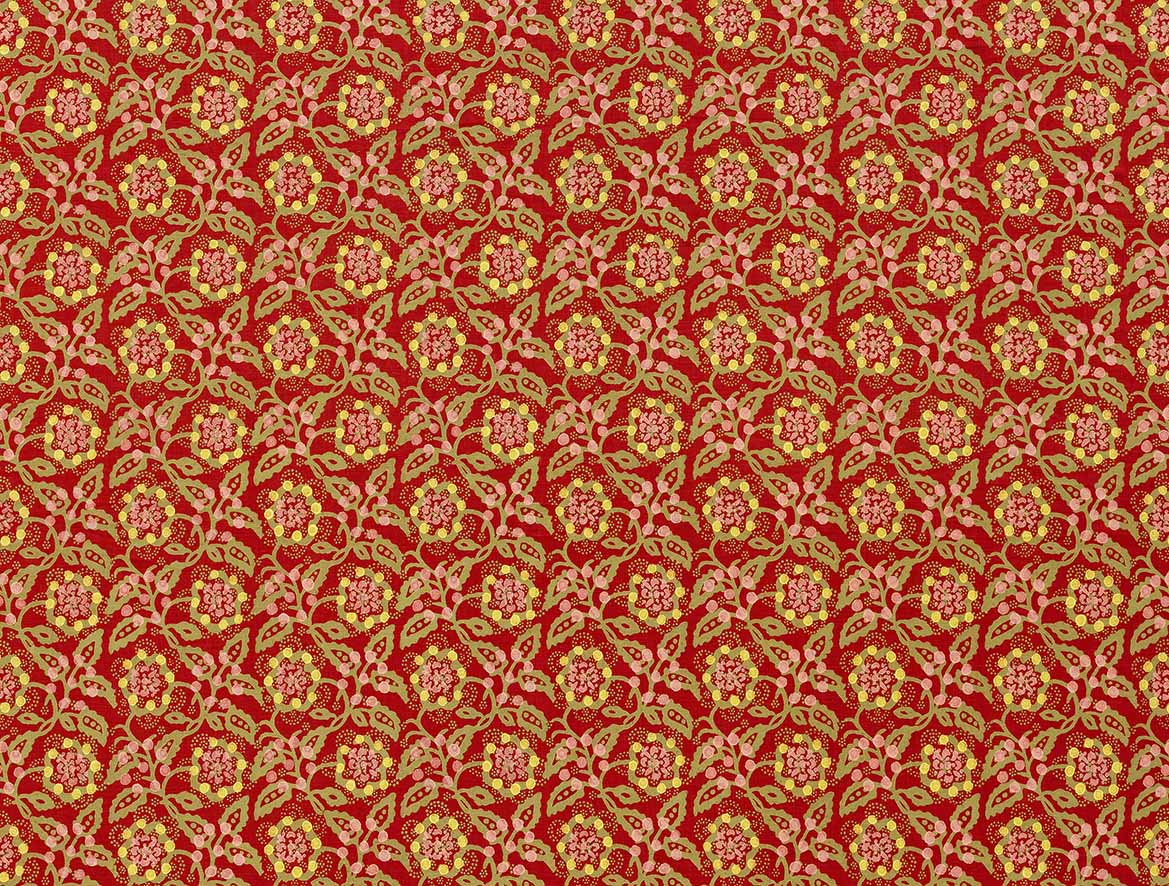 Polka - Khaki on Red