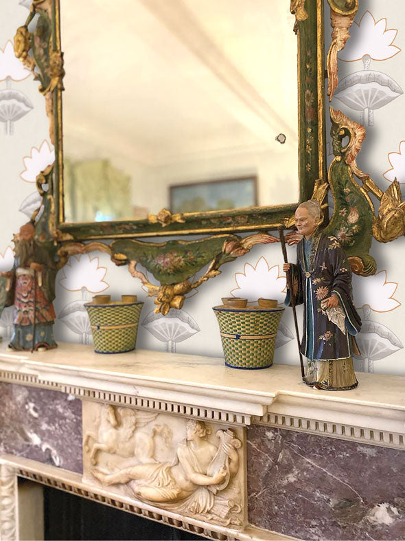 Pichwai Lotus Wallpaper - Antique Gold