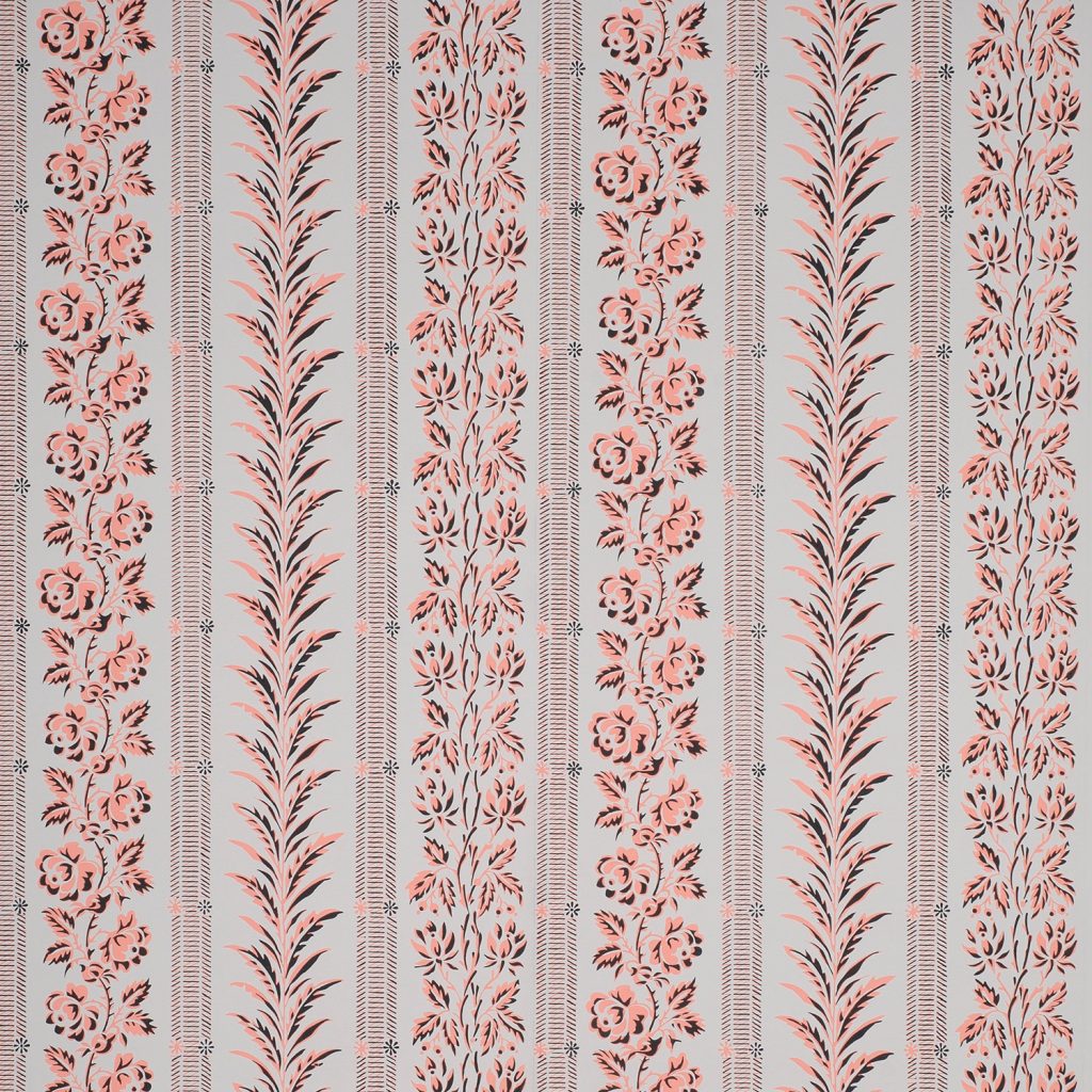 Plymouth Stripe & Vine Wallpaper - A