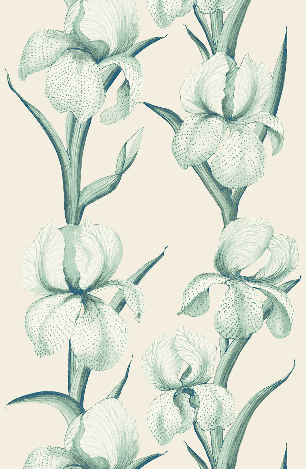 Rayures D'Iris Wallpaper - Aquamarine