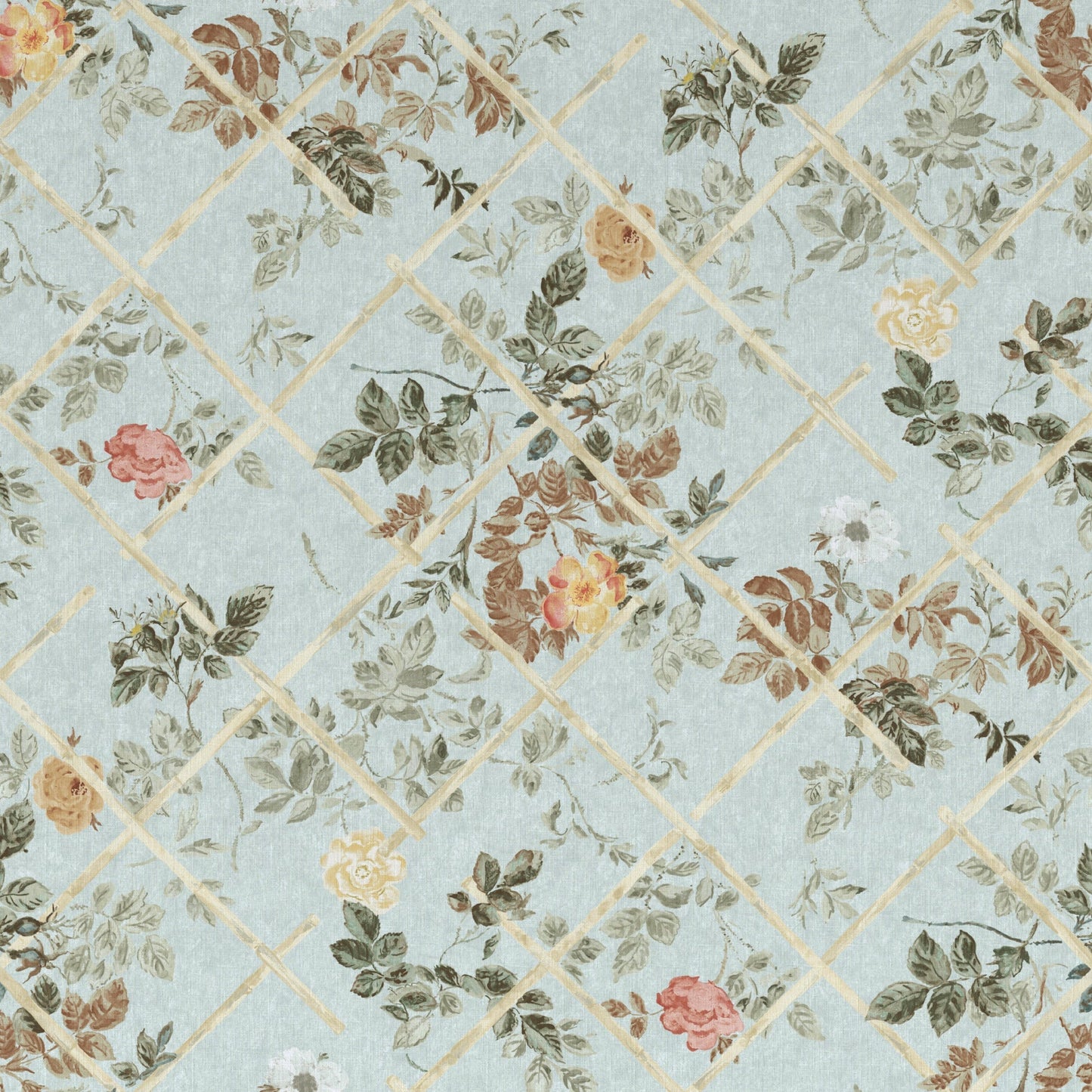 Rose Trellis - Duck Egg