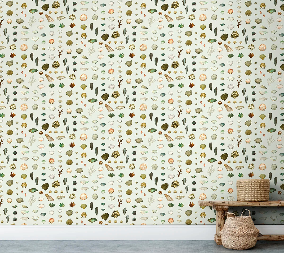 Shellz Wallpaper - Dirty Mint