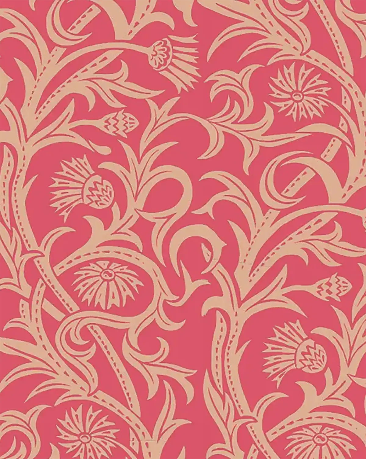 Cardoon - Digital - Plaster on Alizarin Red