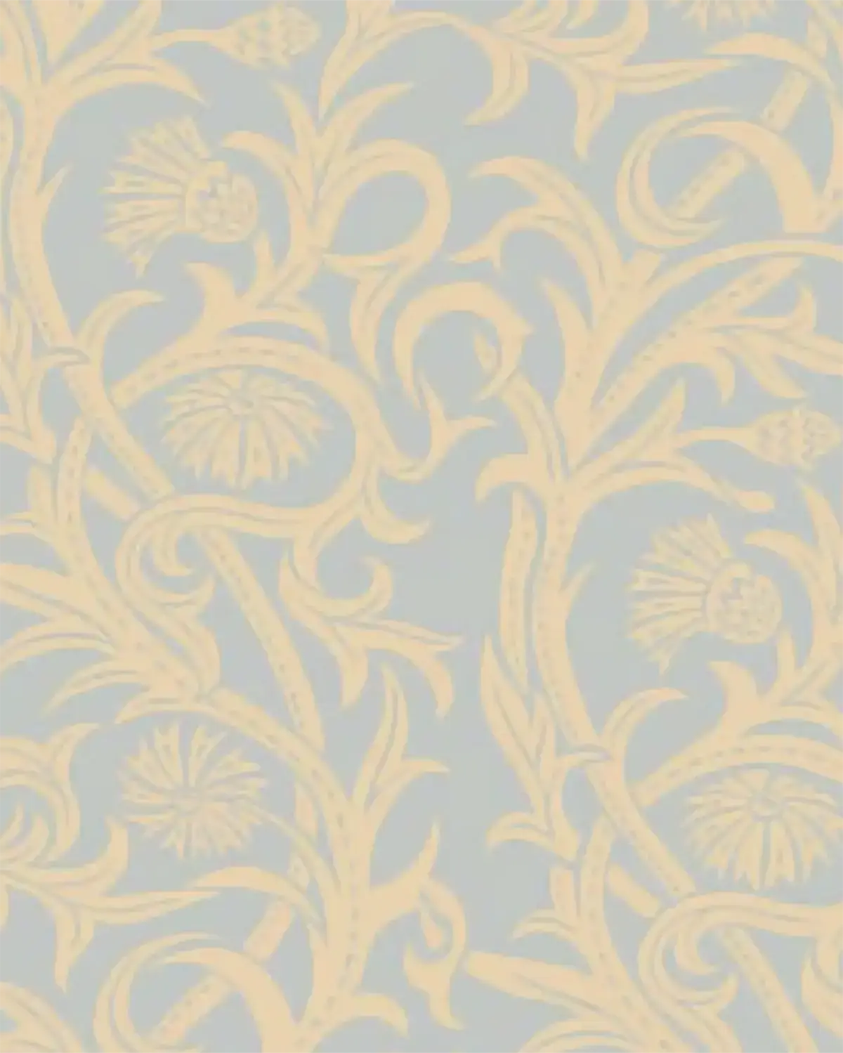 Cardoon - Digital - Dorset Cream on Horizon Blue