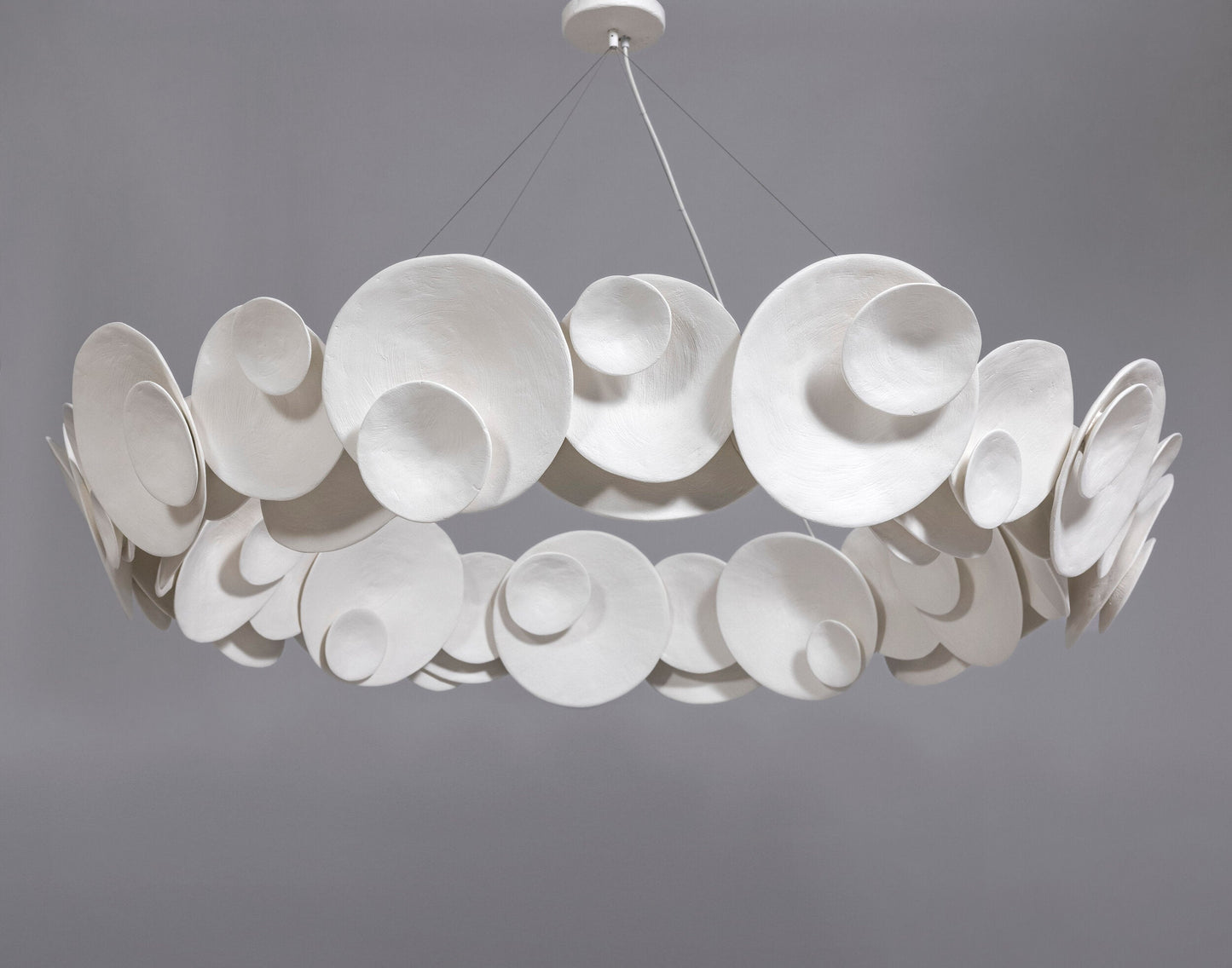Shell Chandelier - White Plaster