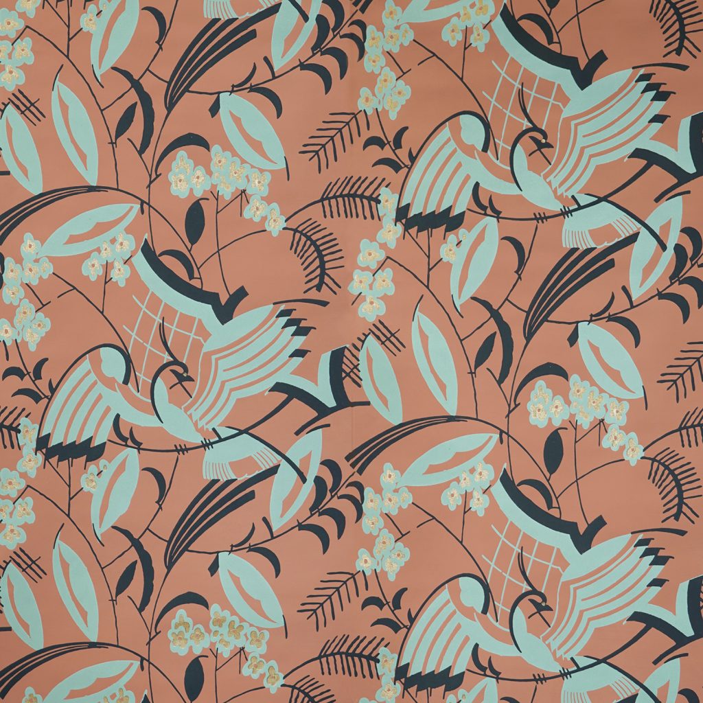 L'Oiseau Moderne Wallpaper - Sheila Bridges Colorway