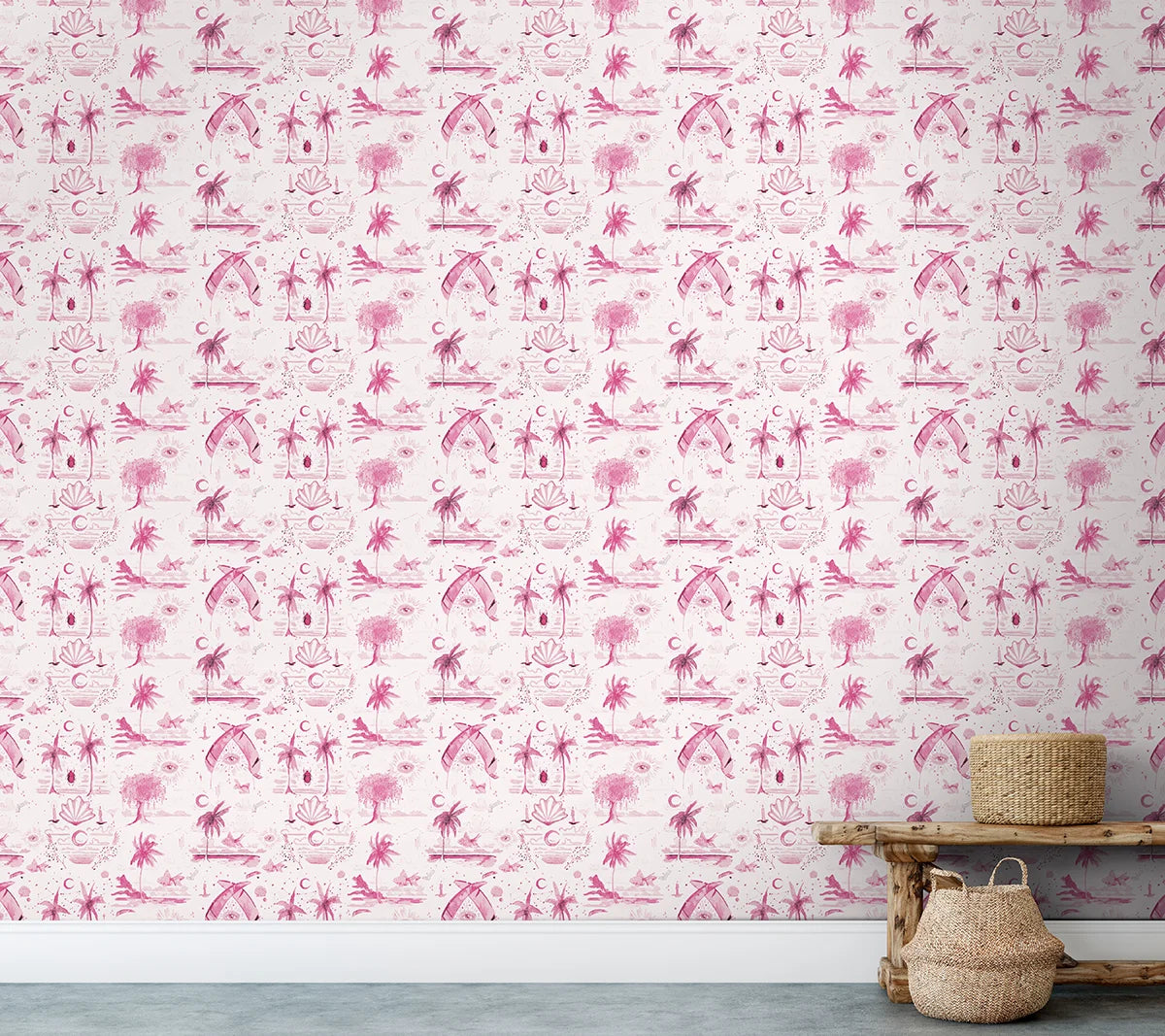 Toile Wallpaper - Hot Lips
