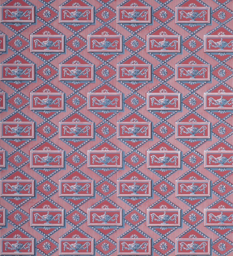 Urns and Medallions Wallpaper - A