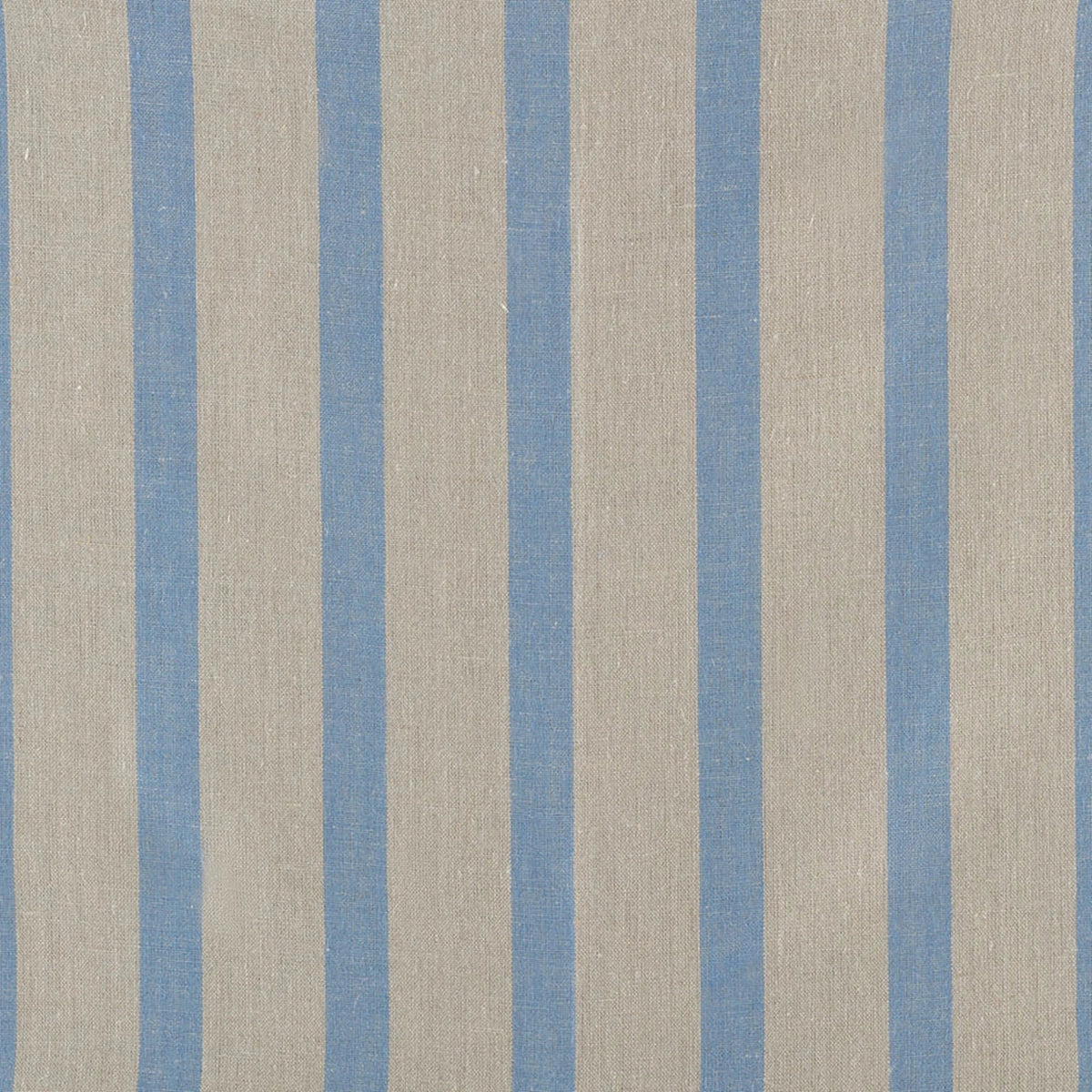 Bold Stripe Linen - Cornflower Blue / Natural