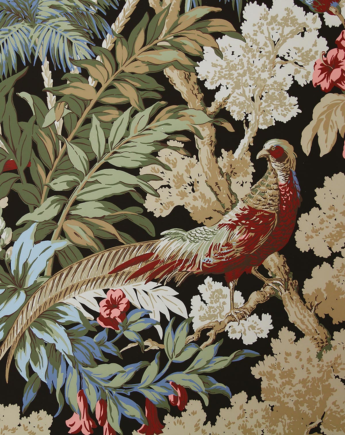 Palm Leaf Wallpaper - Black
