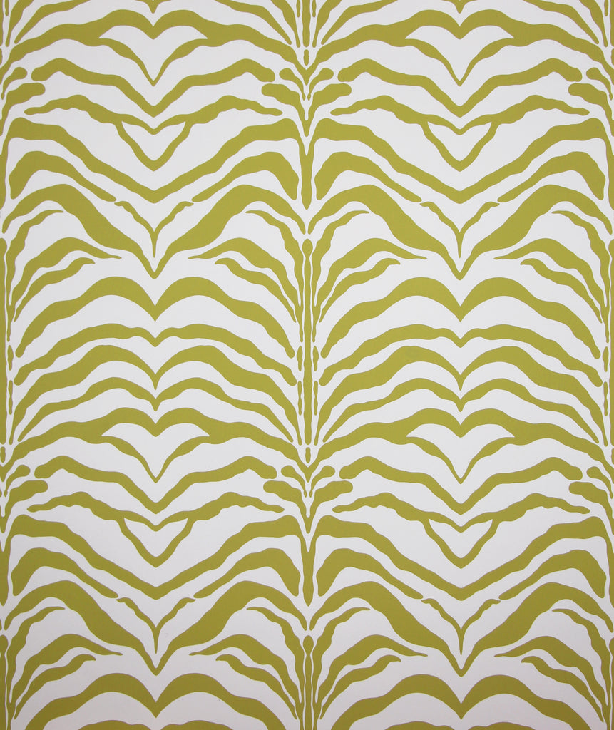 Zebrine Wallpaper - Citron/White