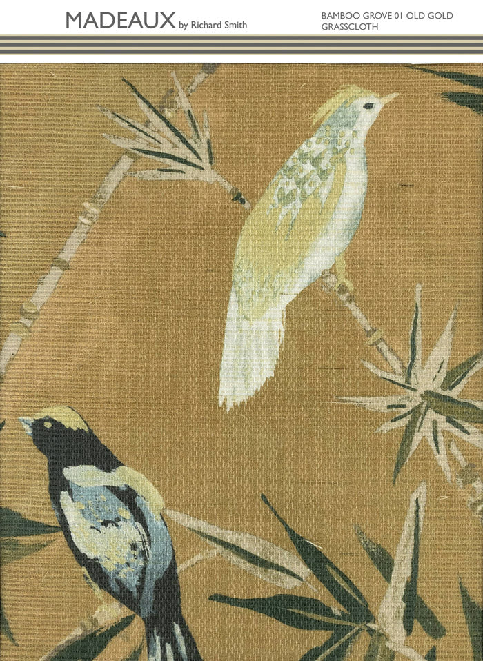 Bamboo Grove Wallpaper - Old Gold