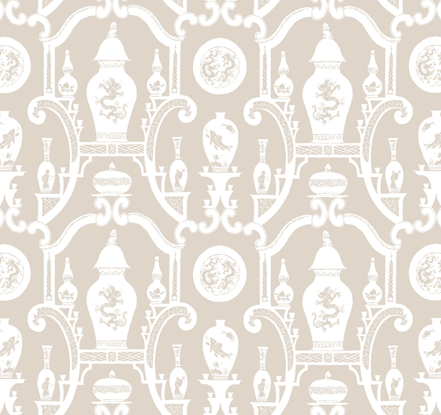 Cathay Wallpaper - Stone