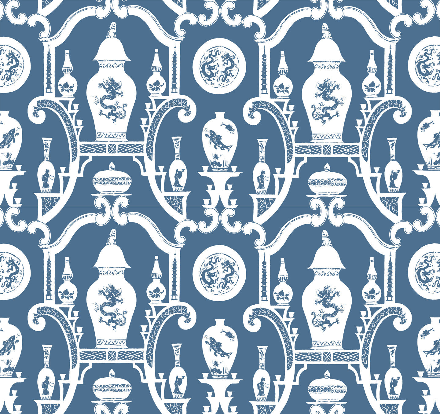 Cathay Wallpaper - Indigo