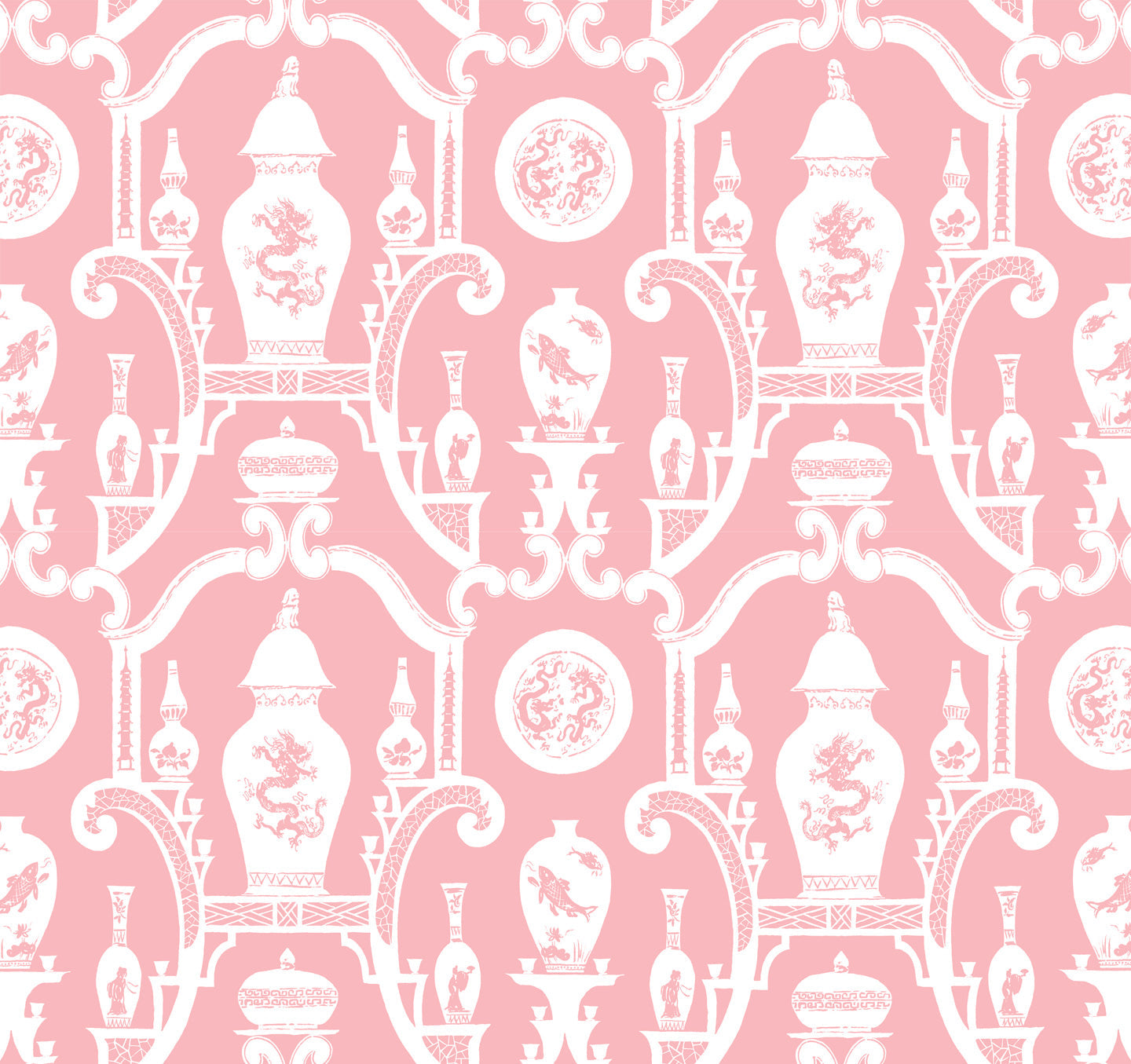 Cathay Wallpaper - Famille Rose