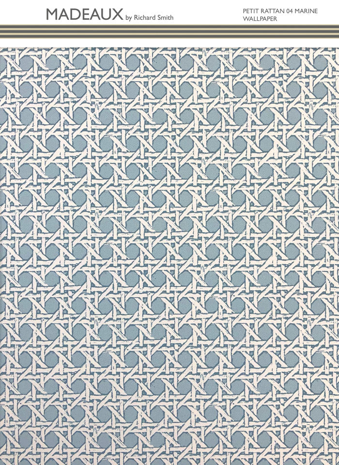 Petit Rattan Wallpaper - Marine