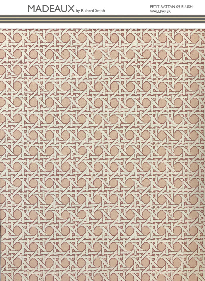 Petit Rattan Wallpaper - Blush