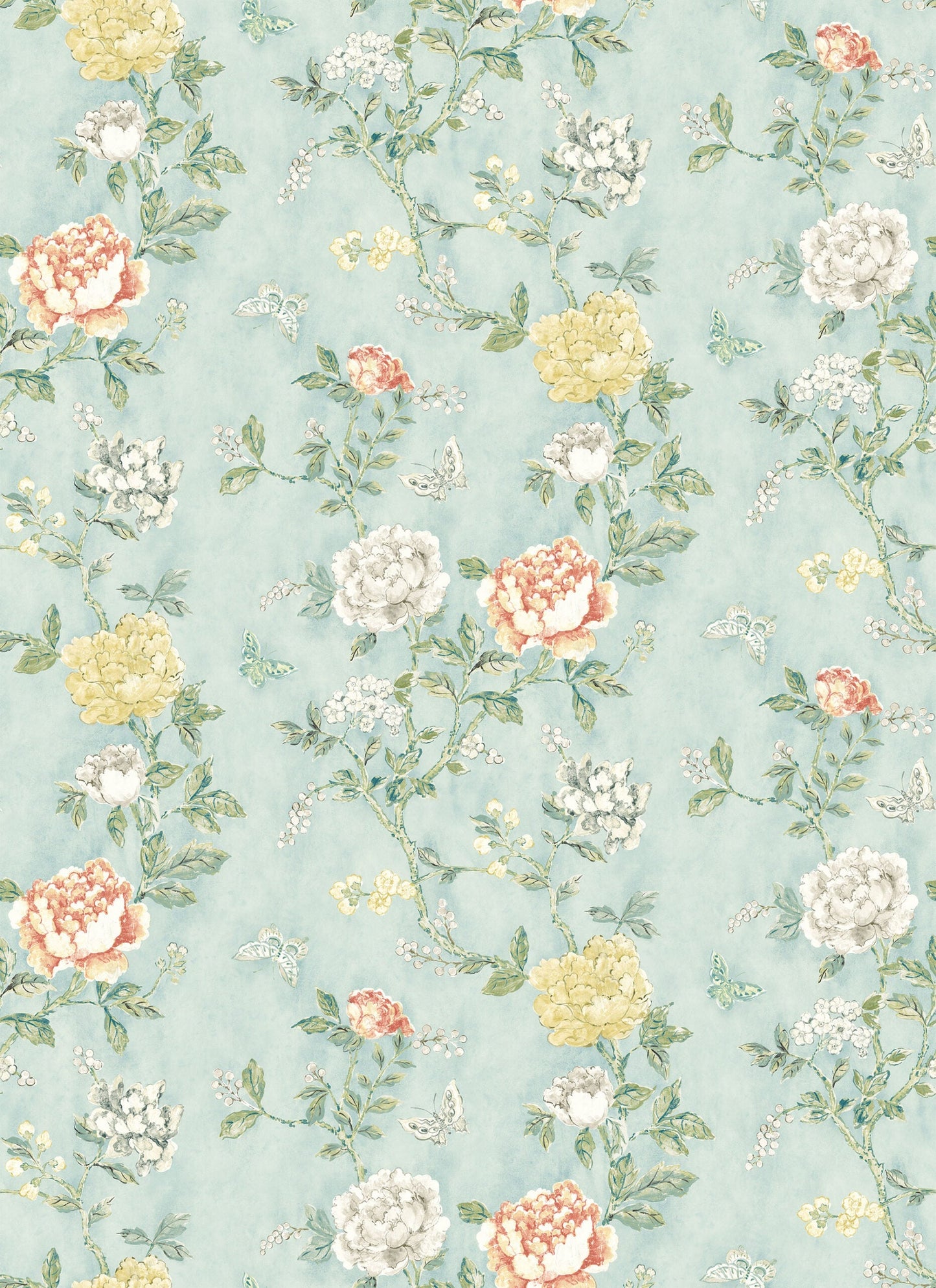 Pivoine Wallpaper - Aqua