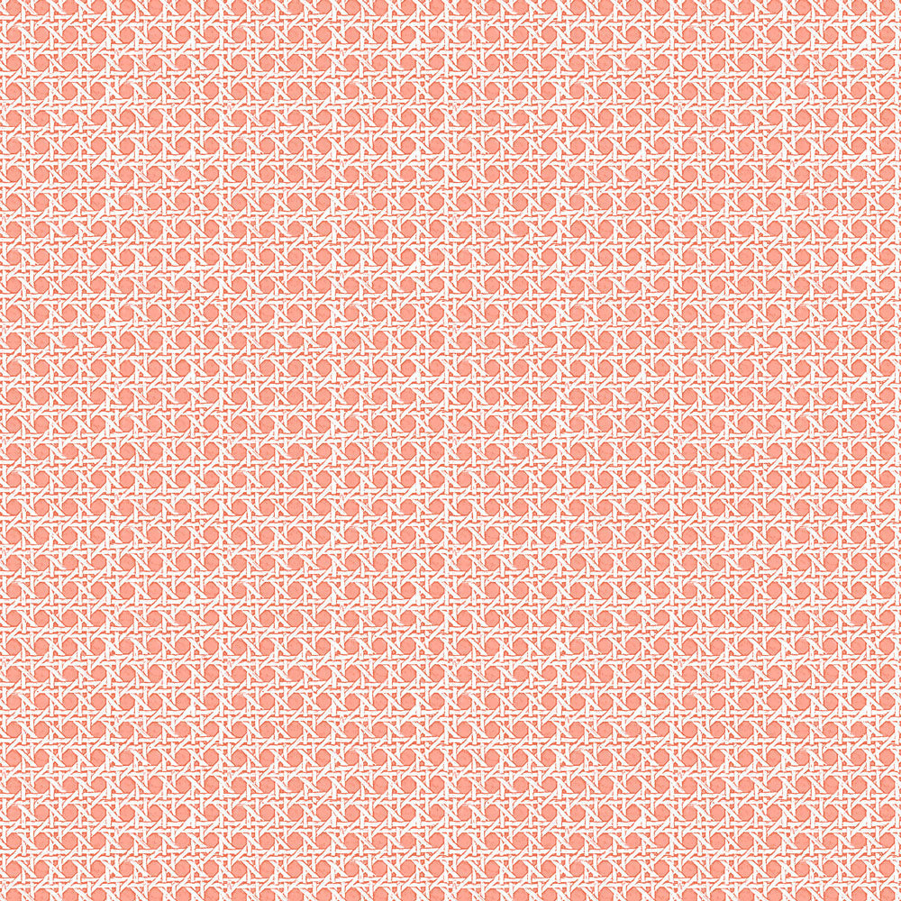 Rattan Grasscloth Wallpaper - Coral