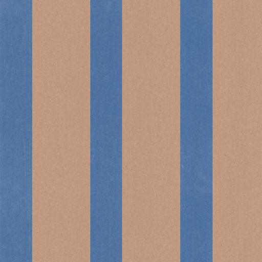 Brown Paper Stripe Wallpaper - Blue